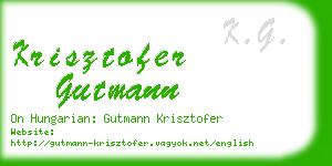 krisztofer gutmann business card